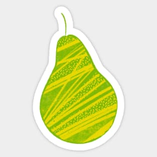 Green and yellow pear fruit Sticker